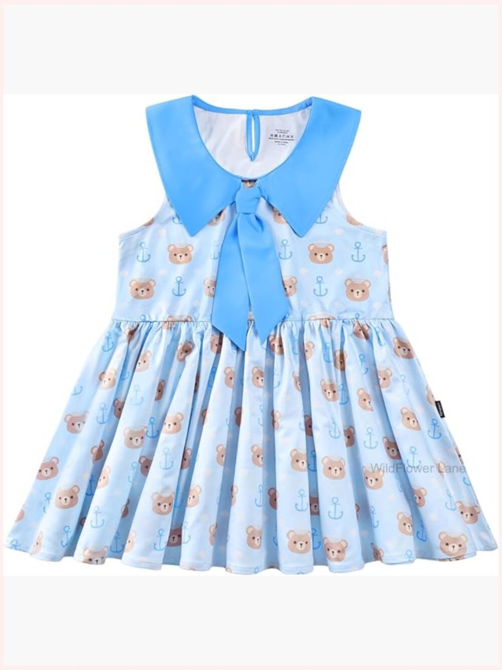 Sleeveless Babydoll Peplum Top with Sailor Collar